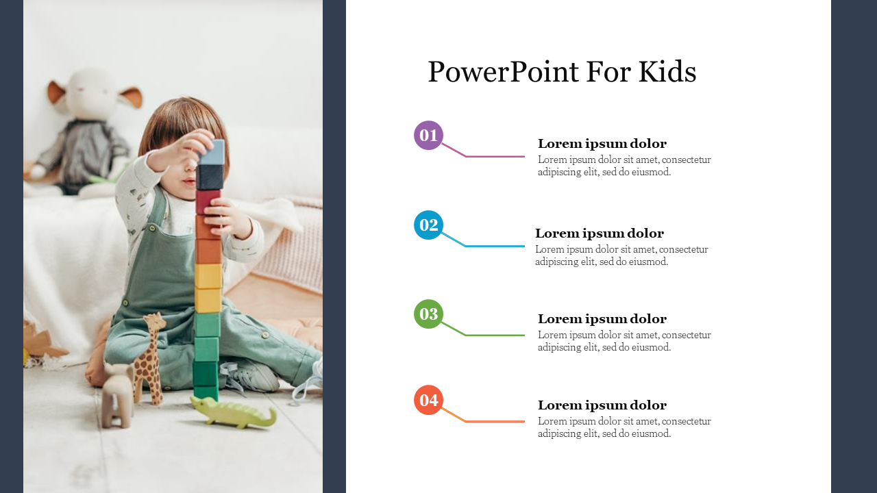 Free - Creative PowerPoint For Kids Presentation Slide